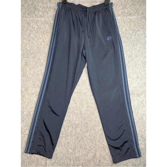 Adidas Primegreen Track Pants Men's Size XL Navy Blue Stripes Ankle Zip Athletic - Picture 1 of 8